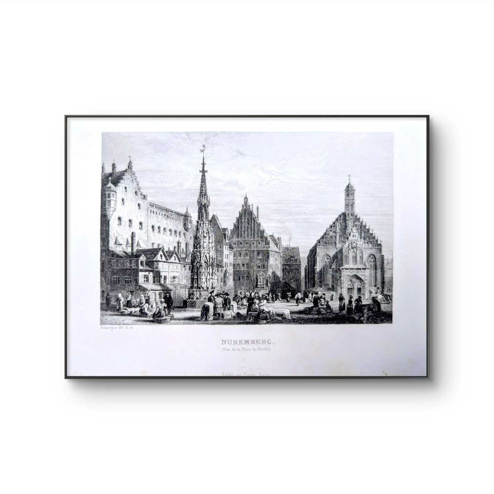 Nuremberg, gravura vintage, impressa em 1841 – photo 6